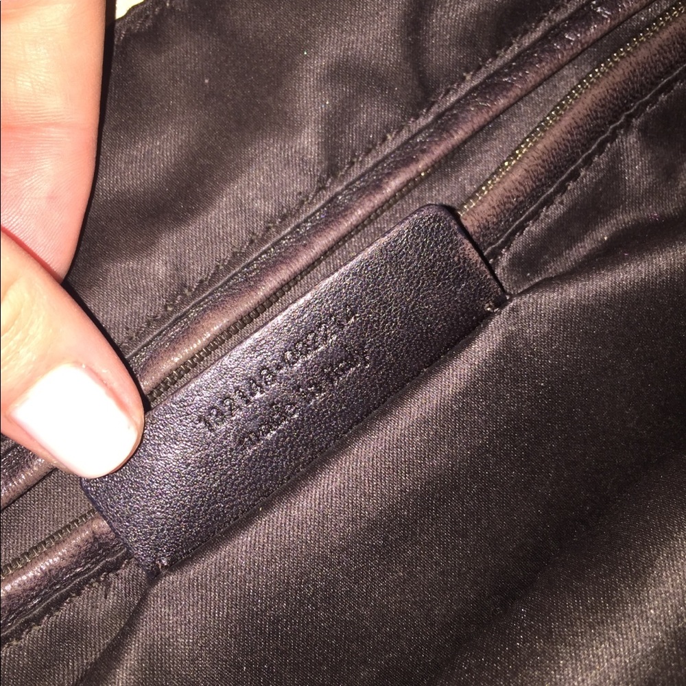 YSL White Studded Soft Leather Tote - Picture 3 of 8